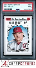 2019 TOPPS HERITAGE #357 MIKE TROUT ANGELS PSA 9
