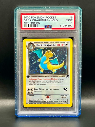 Dark Dragonite (1st Edition) graded PSA 9 for sale on eBay