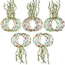 28 Pcs Assorted Colored Wreath Flower Crown for Women Headband Floral Garland...