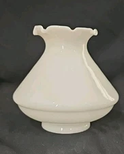 Vintage 3 1/4" Fitter Hurricane Oil Electric Glass Lamp Shade Student Lamp Crip