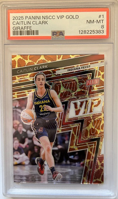2025 PANINI VIP GOLD PACK GIRAFFE PRIZM SSP CASE HIT CAITLIN CLARK PSA