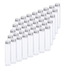 40 Pack 110ml Plastic Test Tubes w/ Screw Caps 155x33mm Tubes Aluminum Lid,