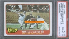 1965 Topps #134 World Series Game 3 Mantle's Clutch HR PSA 8 Yankees  (1853)