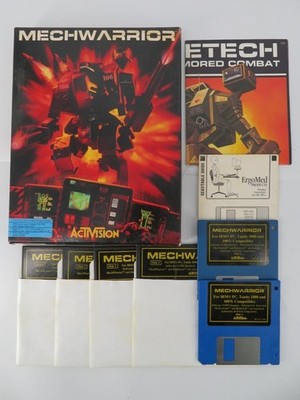 MechWarrior 5.25'' 3.5'' Disk Big Box (IBM PC Tandy, 1989) Activision - - WORKS