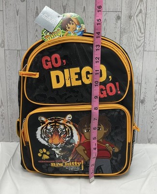 Go Diego Go! Siberian Tiger Yellow/Black Backpack (14in)