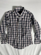 Brooks Brothers long-sleeve button-down shirt Black And White Plaid Boys Size S