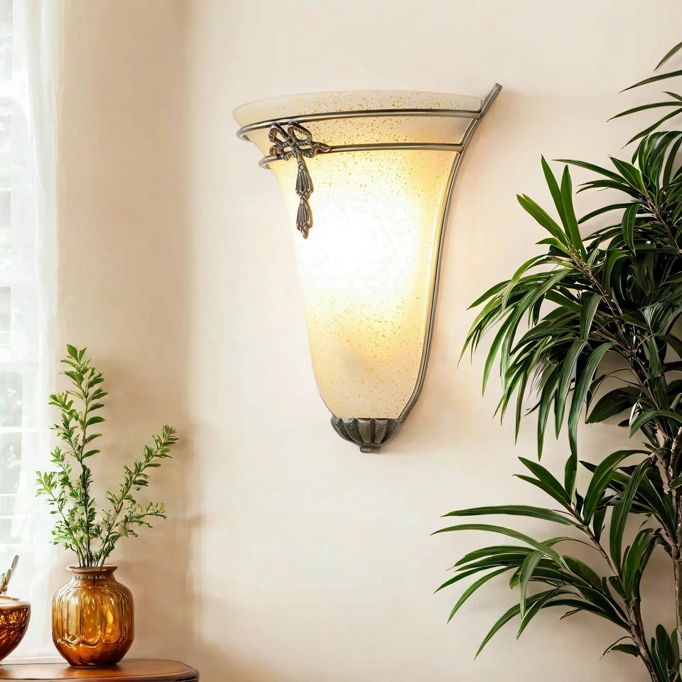 Elegante Wandleuchte E14 Jugendstil in Bronze Leuchte Wandlampe Wand Wohnzimmer - Bild 1 von 4