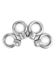 QWORK Lifting Eye Nut, 4 Pack, 1/2" UNC Marine Grade Stainless 1/2, 4 Pack 