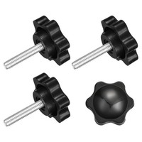 4 Spannschraubenknopf, M4 X 20Mm Sechskant-Sternknopf Kunststoffgriffe, 25Mm Dm.