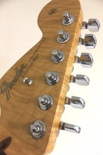 6 LEFTY Gloss CHROME Tuners Inline Logo Non Staggered NOS LOCKING Bolt On Design