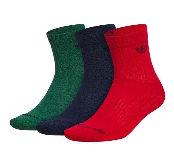 IU9032C UNISEX ADIDAS ORIGINALS TREFOIL SOCKS 3 PAIR HIGH QUARTER BRIGHT 3890₽