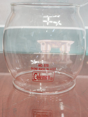 Coleman Globe 550 Ersatz 200 Pyrex 1976 Glas Vintage Original