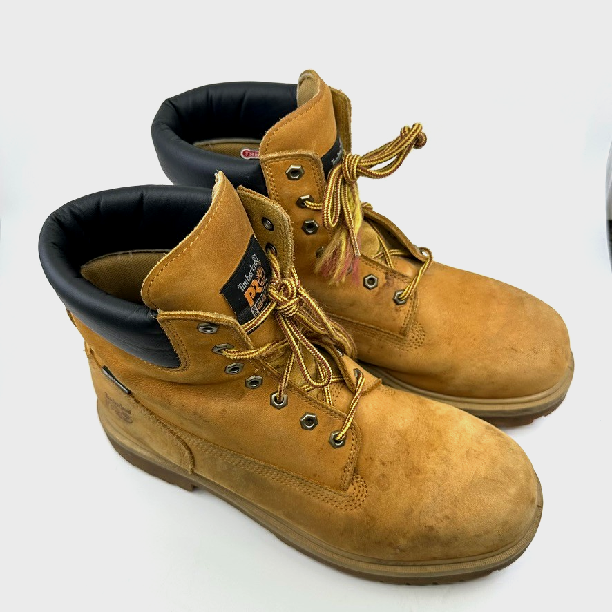 Timberland Pro 24/7 Soft Toe Waterproof Work Boots for Men Size 12W Light Brown