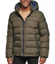 TOMMY HILFIGER CLASSIC HOODED PUFFER JACKET M...