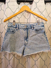 PacSun High Rise Festival Women s 27 Blue Light Wash Denim Cutoff Shorts