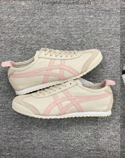Onitsuka Tiger Mexico 66 Oatmeal Ginger Peach Leather Sneakers Unisex NWOB