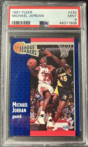 1991-92 Fleer - League Leaders Michael Jordan #220 PSA 9 Bulls