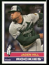 2025 Topps Heritage - Jaden Hill #398 (RC) - Rockies