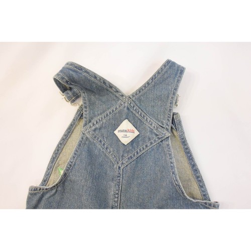 Genuine Kids by OshKosh Embroidered Floral Overalls 5T Roll Up Denim Pockets - Picture 11 of 11