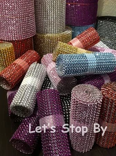 NEW Diamond Rhinestone Ribbon Bling Vase Wrap Floral Wedding Decoration Supplies