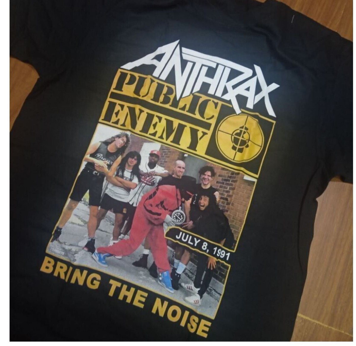 PUBLIC ENEMY　Anthrax　ヴィンテージ　Tシャツ VTG Bring The Noise Anthrax Public Enemy Shirt Men Black
