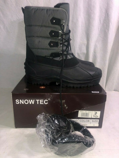 snow tec men's waterproof snow boots