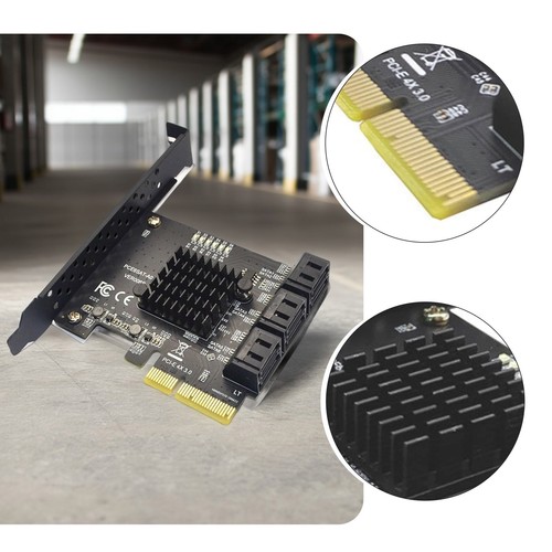 PCI-E To 6 Ports SATA 3.0 Controller Expansion Card Adapter 6Gbps For PC d cUZ9 - Picture 5 of 10