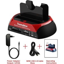 DOCK DOCKING USB 3.0 STATION HARD DISK 3,5 2,5 SATA IDE 2 HD HDD BOX CASE SD TF