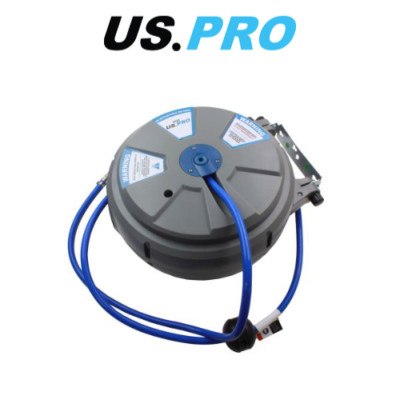 US PRO 15 Meter Wandmontage Einziehbare Luftschlauchrolle 8183