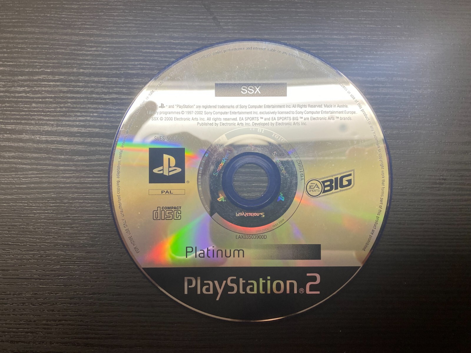 CD SEUL SSX PS2 Loose PAL Sony PlayStation 2