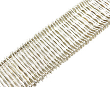 DAVID SIGAL 925 Sterling Silver Vintage Shiny Bar Link Chain Bracelet BT6758