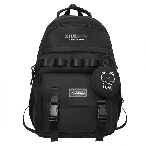 16 In. Large Capacity Clear Solid School Backpack College Travel Casual Bag Girl - Picture 14 of 31