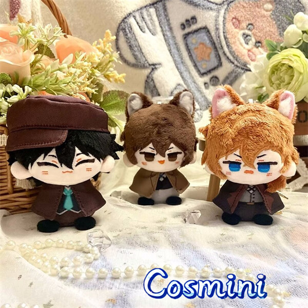 Bungo Stray Dogs Dazai Osamu 10cm Plush Doll Keychain Stuffed Toy