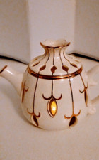 Vintage Partylite Tealite Teapot Cover Ivory Gold Cottage Country Core Excellent