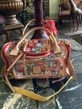 Rare Dooney & Bourke Scribble Graffiti Clear Colorful Vinyl Pet Dog Carrier 13x8