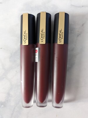 Lot of 3 L'Oreal Paris Makeup Rouge Signature Matte Lip Stain, I Enjoy