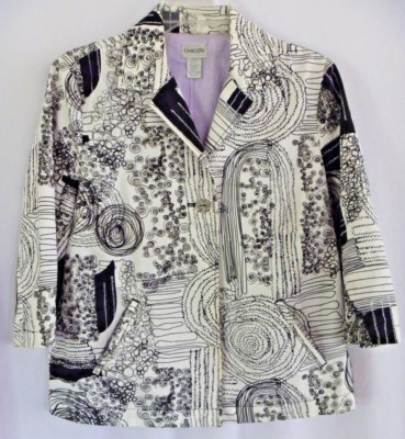 Blazer Femme Chico's Taille 1 - Veste De Costume Neuve Sans étiquettes - Coupe Régulière