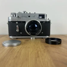 Classic 35mm Rangefinder Camera Zorki 4 Jupiter-8 50mm f/2 Lens tested Working
