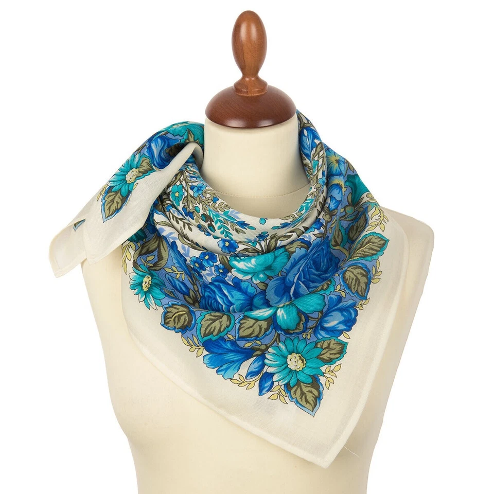 Mantón ruso Pavlovo Posad Cherished Dream 1821-0 28x28" Заветная мечта Foto 2 de 2