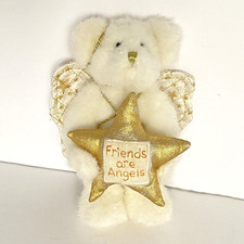 Boyds Bears Friends Are Angels White Gold Star Wings Ornament