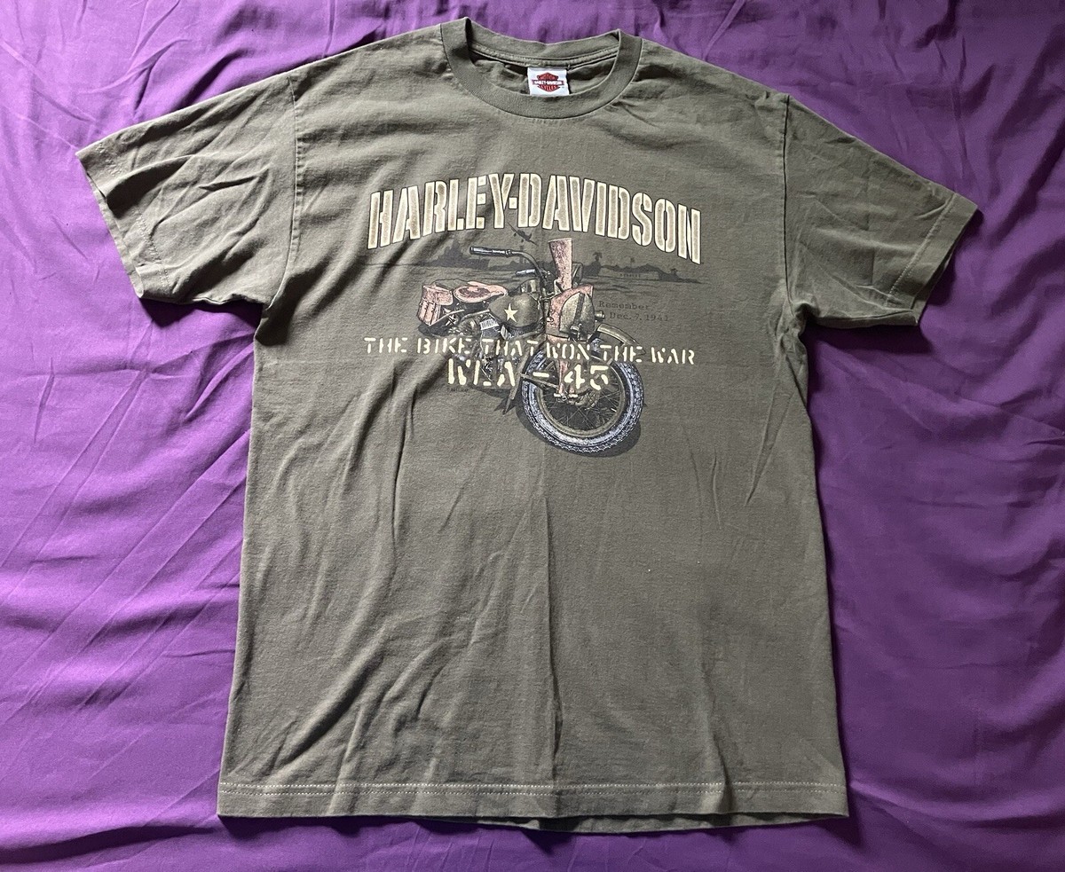 Harley Davidson Honolulu Hawaii Pearl Harbor T-Shirt Men's Size