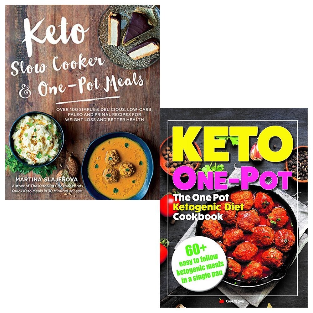 Keto slow cooker and one pot meals and keto one pot diet collection 2 books set