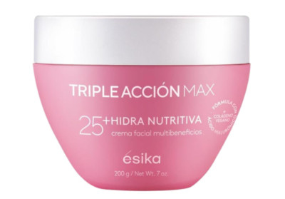 Esika TRIPLE ACCION MAX 25+ Crema Hidra Nutritiva   Ácido Hialurónico y Colágeno