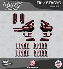 Graphics Kit for STACYC 18E 20E Electric Bike (All Years) Electron-red
