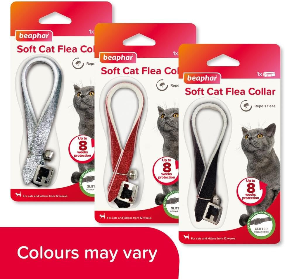 PACK BEAPHAR GLITTER SOFT CAT FLEA COLLAR WEEK PROTECTION BELL - Main Image