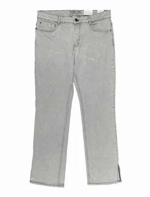 Damen Stretch Jeans Hose Straight High Waist grau - Gr. 46 D2 - Bild 1 von 4