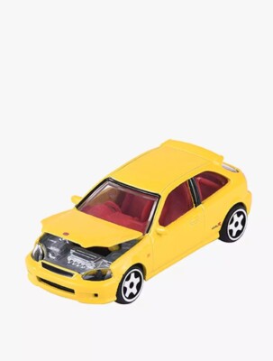 Majorette 1/64 Honda Civic Type R (EK9) gelb (Japan Serie) (schwer zu finden)