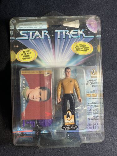 Playmates Star Trek Special Anniversary Edition Captain Pike w/ Protective Case - Picture 1 of 2