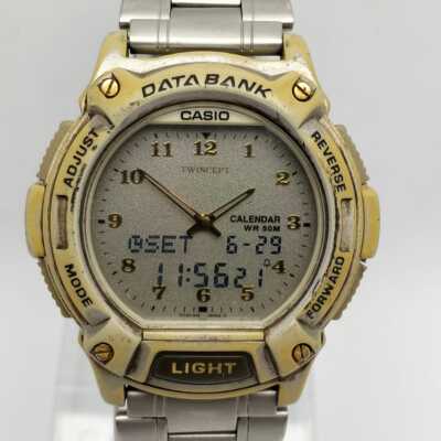 Casio Data Bank ABX-67 Module 1758 Ana-Digi Quartz Vintage Men's