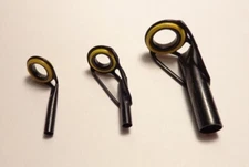 New Fuji Vintage BPET Black Yellow Shock Ring Fishing Rod Tip Top Guide (CHOOSE)